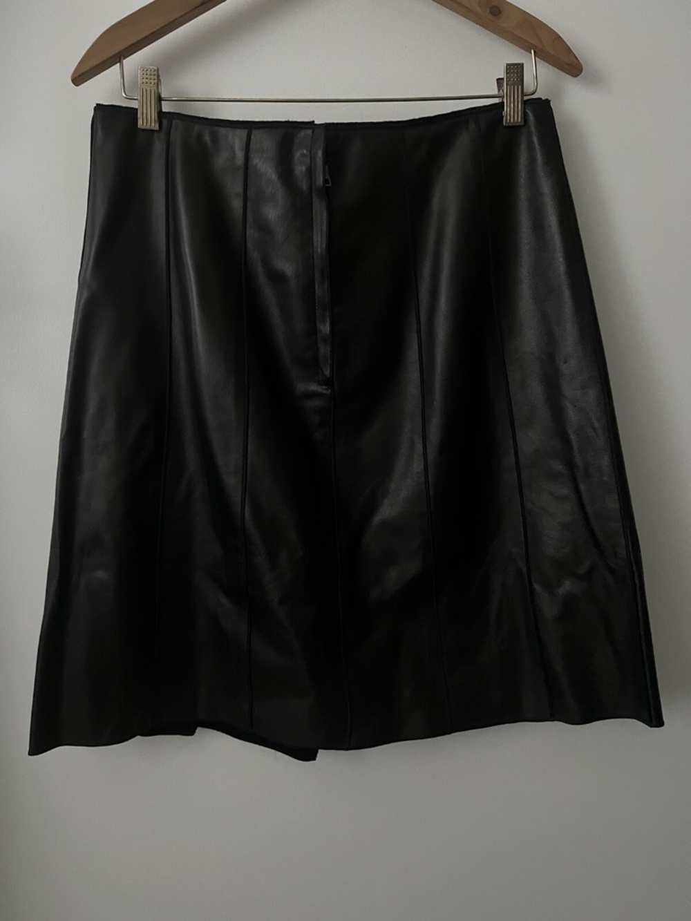Marc Jacobs Black Lamb Leather Skirt Size 6 - Picture 2 of 4